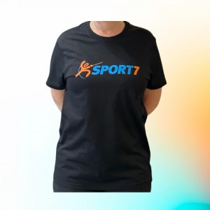 Tee shirt noir Sport7 adulte